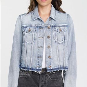 NWT PISTOLA Naya Cropped Boyfriend Denim Jacket